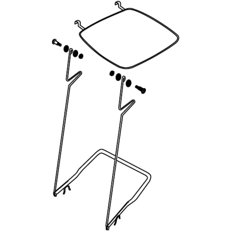 Mobil Plastic - Kit Pedale alza Coperchio + Anello Ferma Sacco + Aste per bidone 240 lt