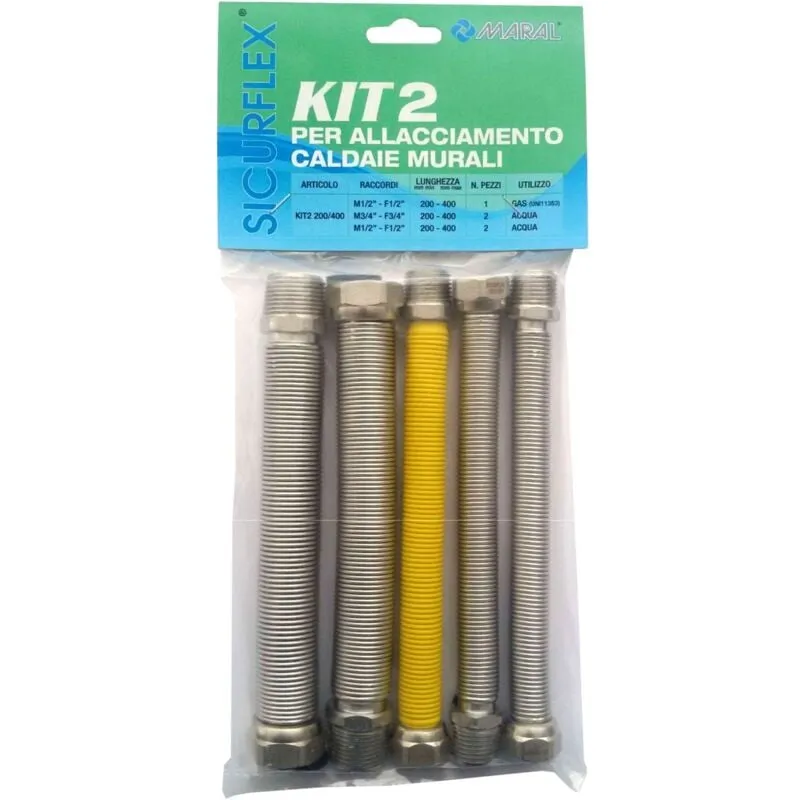 Kit Raccordo Inox Estensibile 1/2 Per Caldaia Kit2