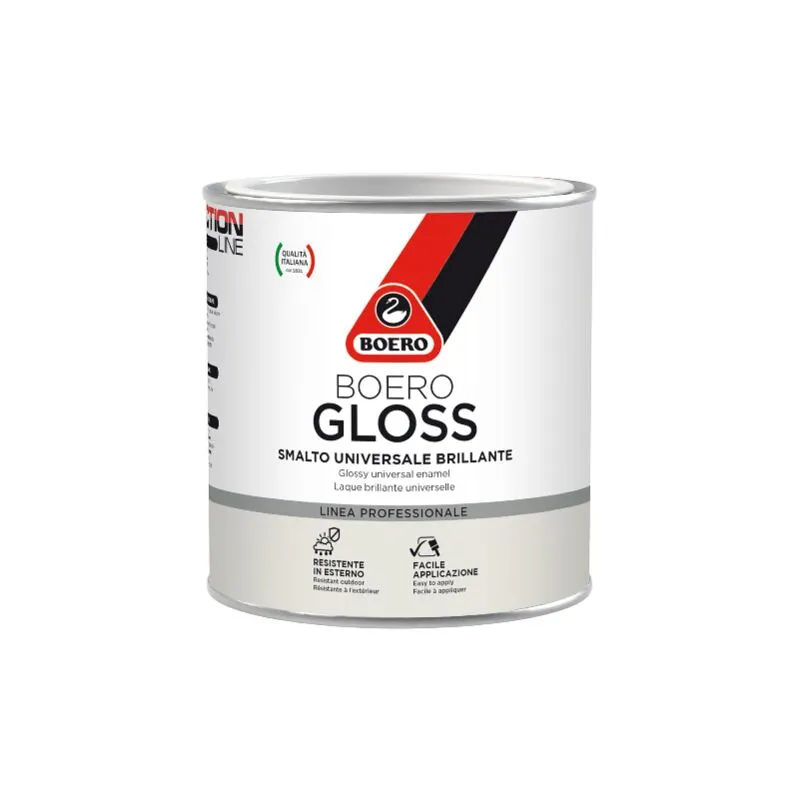 Bricolife - boero gloss vernice smalto universale brillante anticorrosivo per ferro e legno colore avorio perla 2 lt