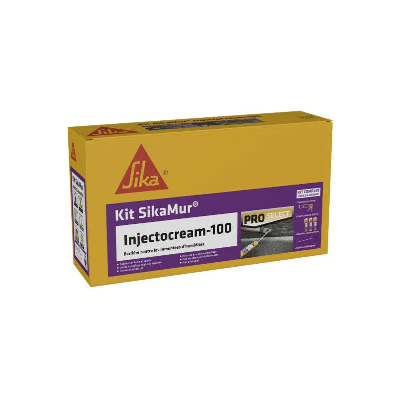 Sika - Kit Mur InjectoCream Anti-Moisture Pro - 5m - Blanc