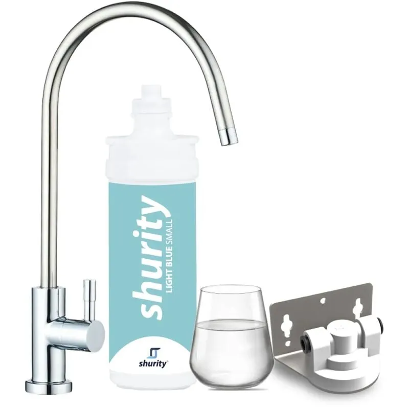 Kit Ultrafiltrazione acqua con filtro Light Blue Small Shurity Con Rubinetto di prelievo 1 via - Acqua Liscia