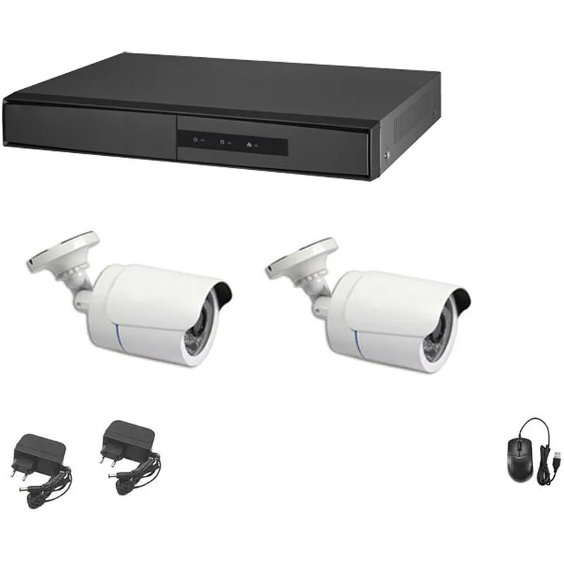 Housecurity - kit videosorveglianza ahd cloud dvr 4 canali 2 telecamere 5 mpx