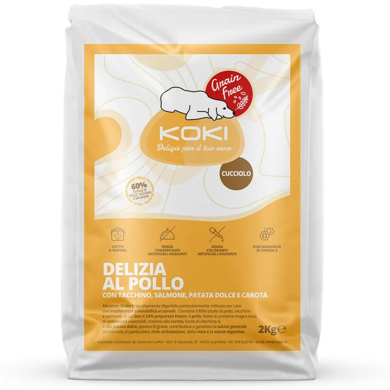 Grain Free per Cuccioli Delizie al Pollo 2 Kg - Koki