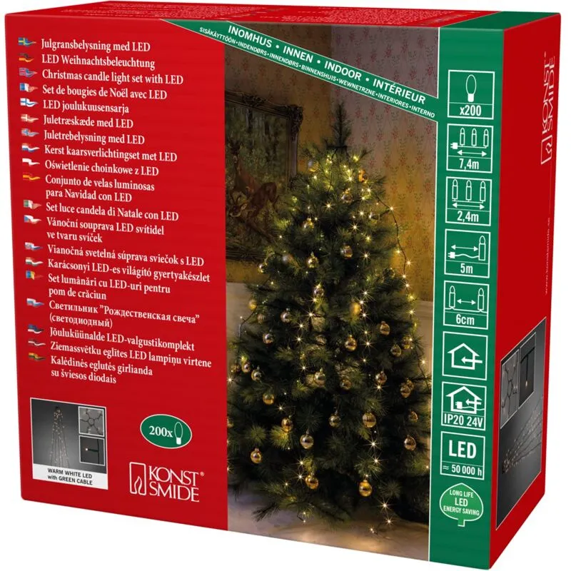  - 6361-120 led albero cappotto, plastica, verde