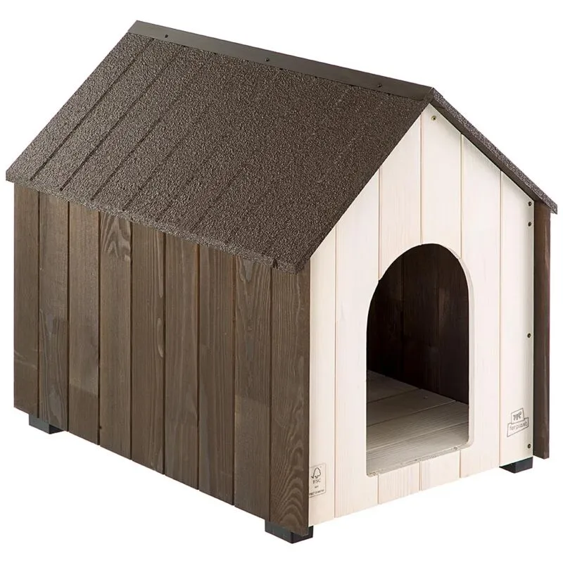 Ferplast - koya Cuccia da esterno per cani koya in legno di pino nordico fsc . Variante large - Misure: 63.3 x 91.5 x h 77.5 cm -