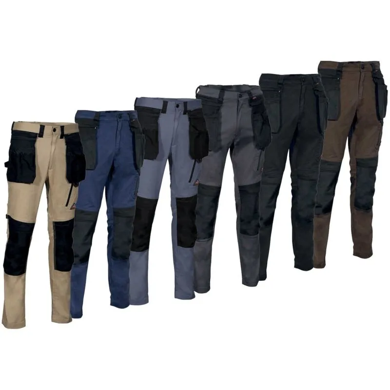 Cofra - Pantaloni da lavoro elasticizzati Kudus super stretch - 54 (eu) - Fango - Fango