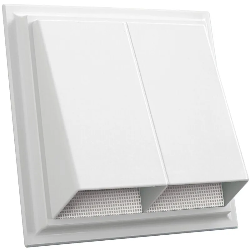 La Ventilazione - CPR2424B Cappetta Antivento 240x240 mm con Rete Antinsetti, Bianco