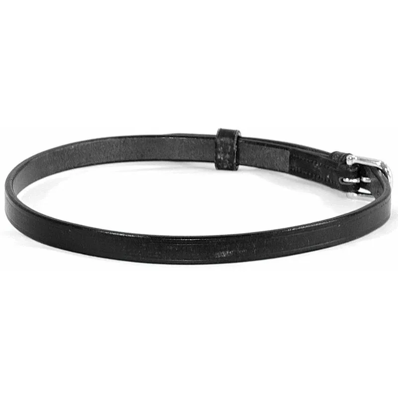  - Lacciolino chiudibocca in cuoio regolabile modello Flash Strap: full, Marrone scuro