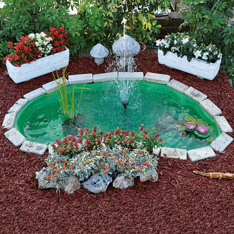 Giordanoshop - Laghetto Artificiale da Giardino 185x115x36 cm in Polietilene 270 Litri Verde