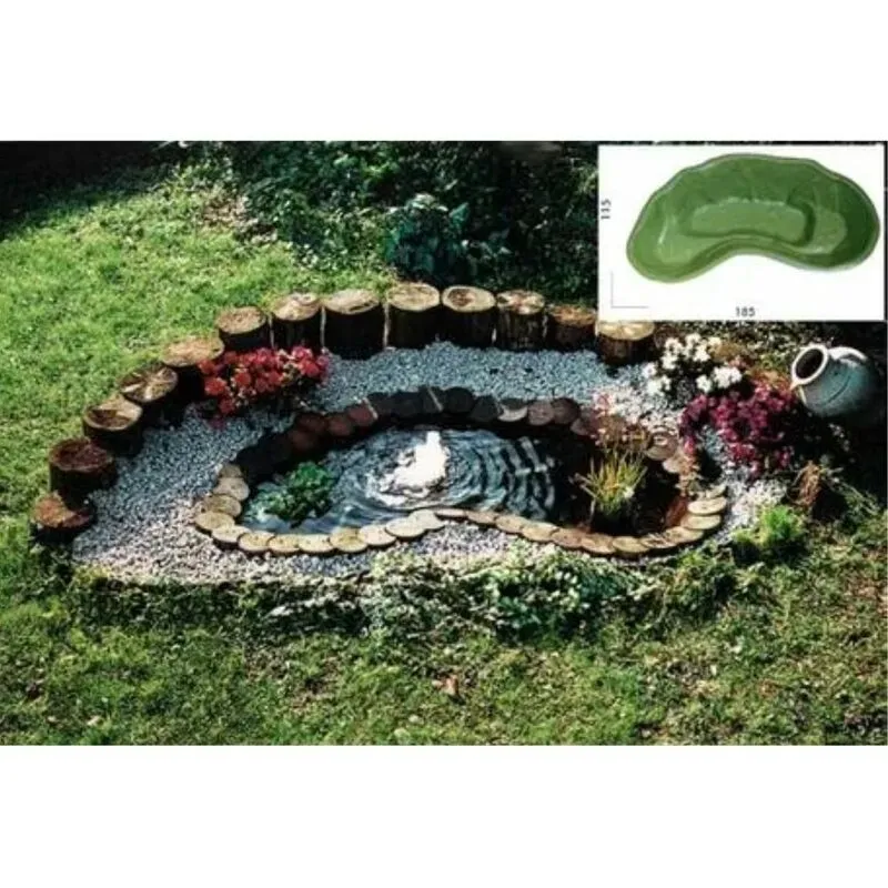 Laghetto giardino green nemi litri 270 dimensioni 185x115xh36 cm