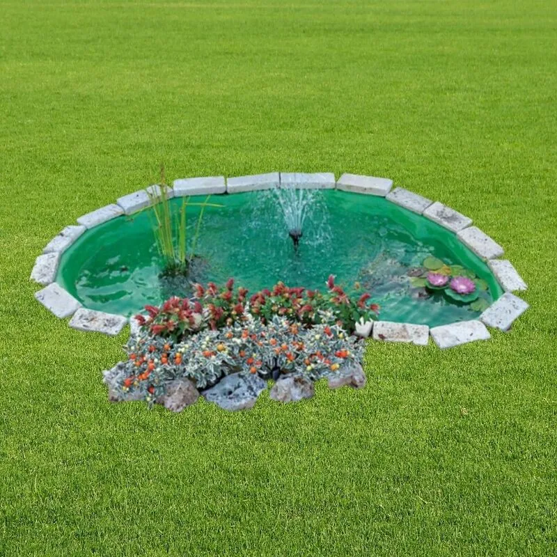 Laghetto da giardino verde litri 270 dimensioni 185x115xh36 cm