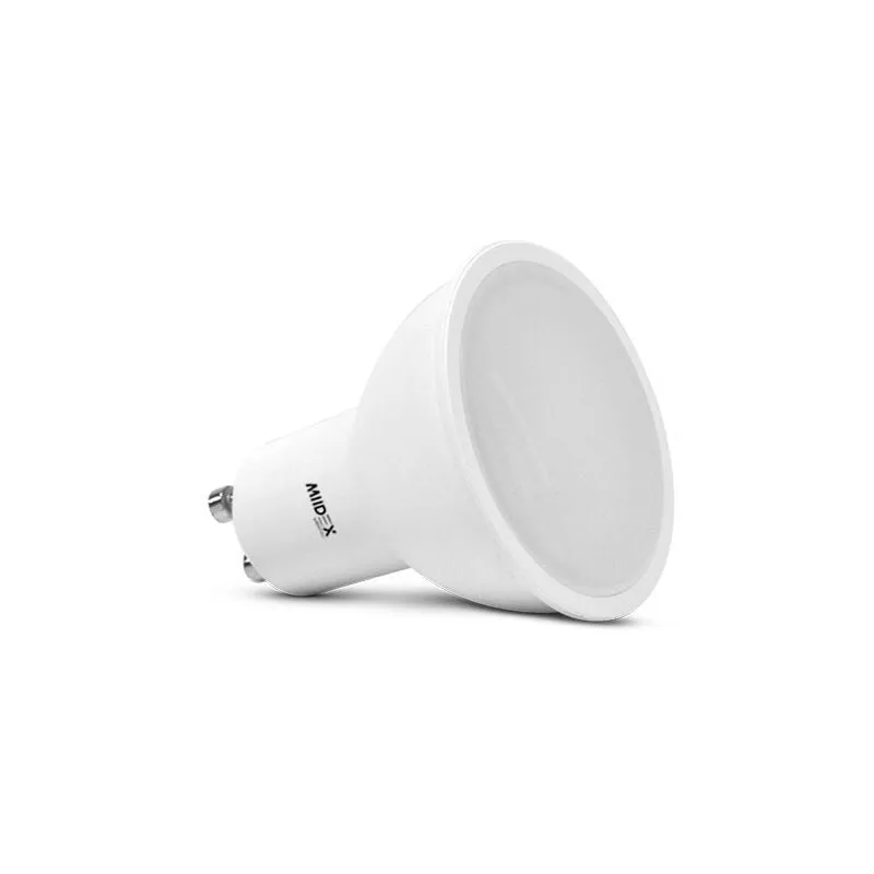 Miidex Lighting - Lampada a led GU10 - Spot 5,5W - Bianco Hot 3000K - 650lm - Angolo 120° - Ø50mm