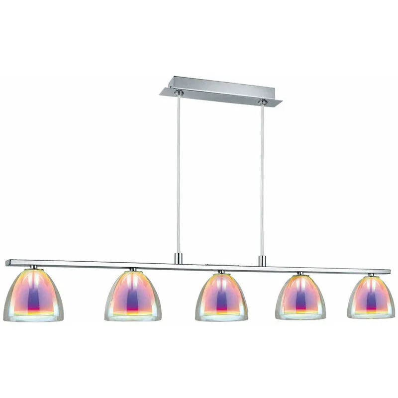 Lampada a sospensione di design lampada a sospensione a soffitto spot bar vetro iridescente Eglo 90079