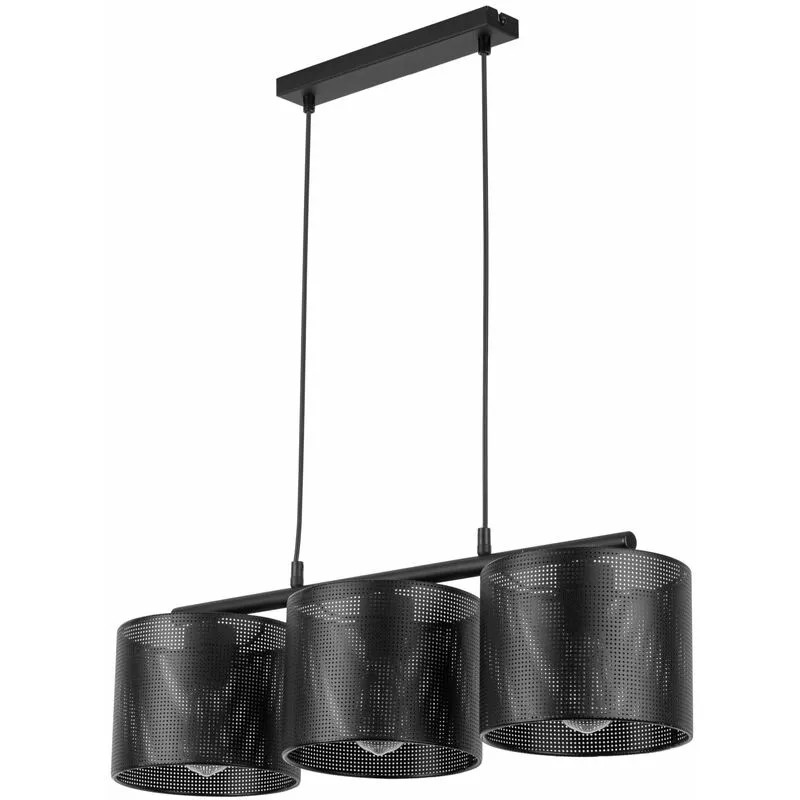 Licht-erlebnisse - Lampada a sospensione in metallo 70 cm di larghezza Nero Moderno - Nero