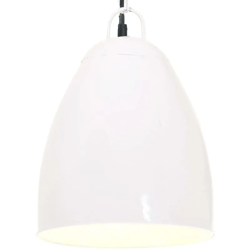 Lampada a Sospensione Industriale 25 w Bianca Rotonda 32 cm E27 Vidaxl 32899