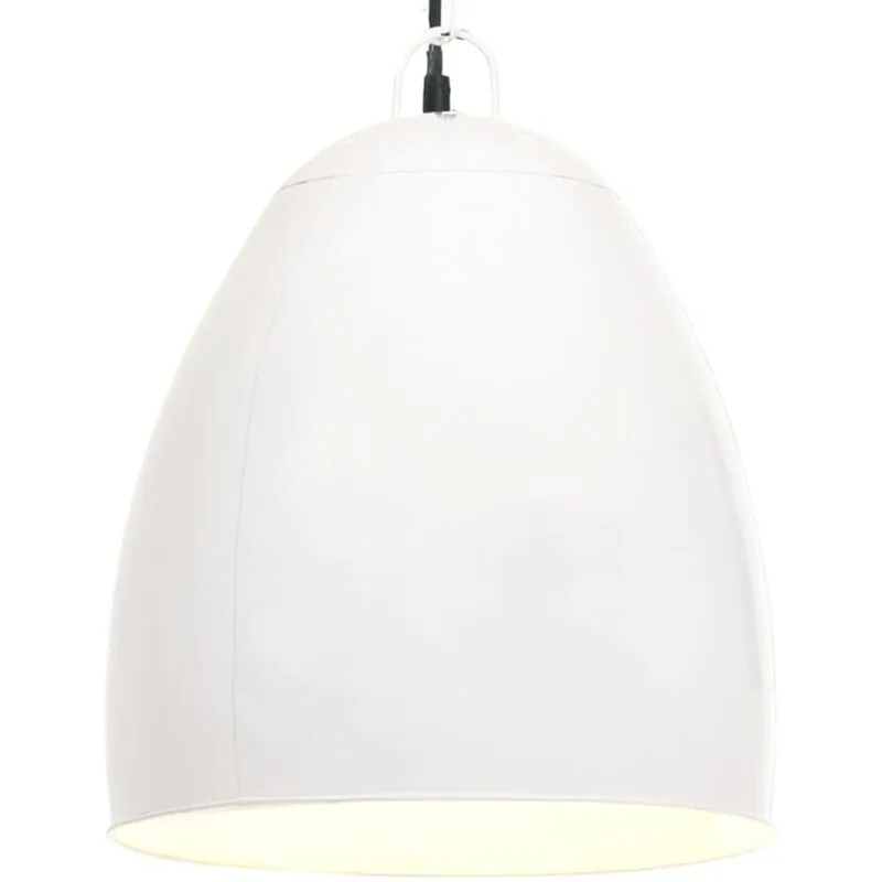 Lampada a Sospensione Industriale 25 w Bianca Rotonda 42 cm E27 - Vidaxl