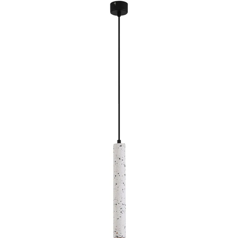 Privatefloor - Lampada da soffitto Tubo di Cemento - Lampada a sospensione led - 30cm - Aroc Bianco - Calcestruzzo, Metallo - Bianco