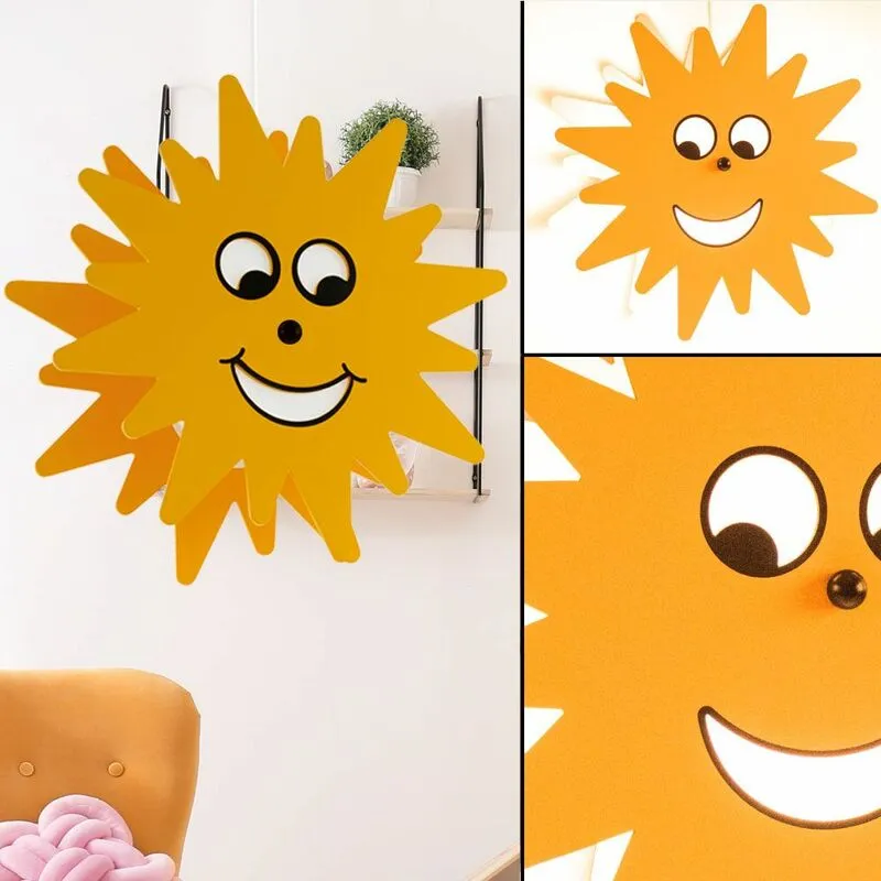 Lampada a sospensione intelligente per cameretta dei bambini Lampada a sospensione per sole Lampada a sospensione per bambini, dimmerabile, giallo