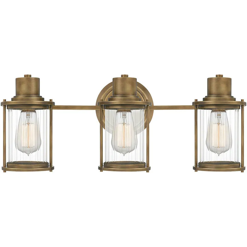 Quoizel - Elstead Riggs Lampada da parete in ottone anticato, IP44