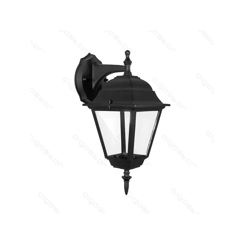 AGS - lampada da muro applique da giardino lanterna E27 esterno IP44 nero