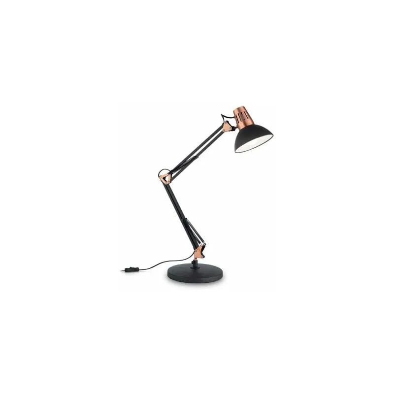 Ideal Lux - Lampada Da Tavolo Wally Tl1 Nero Rame Ideal-Lux