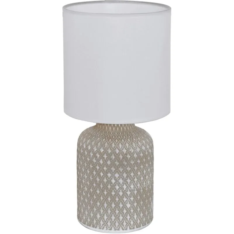 Lampada Tavolo Bellariva E14 Grigio Chiaro Bianco