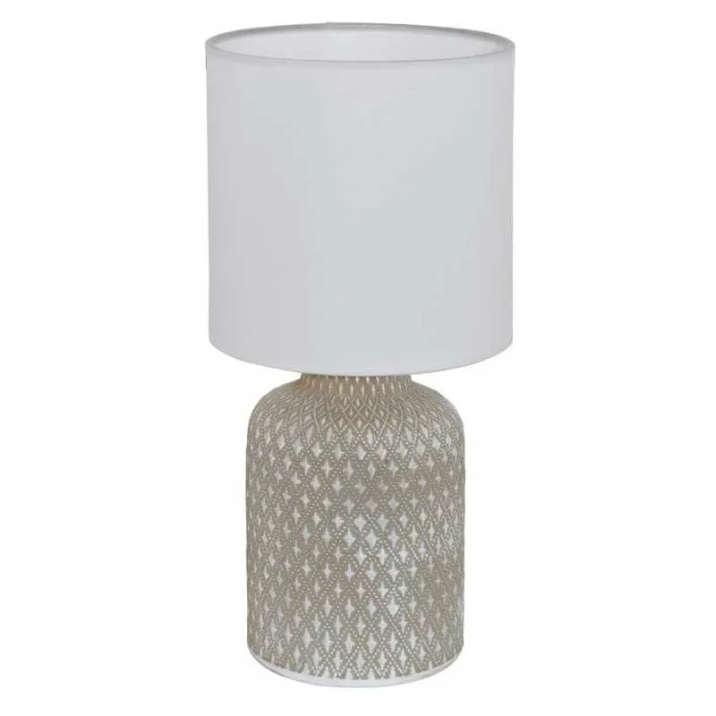 Lampada Tavolo Bellariva E14 Grigio Chiaro Bianco