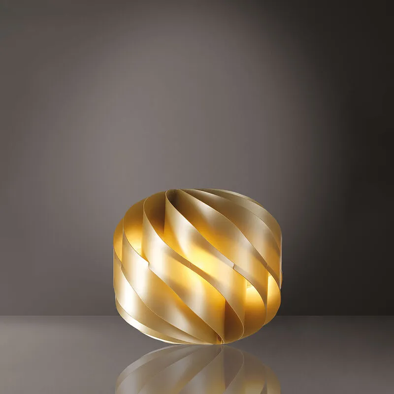 Lampada Da Tavolo Globe 1 Luce In Polilux Oro D40 Made In Italy - Oro