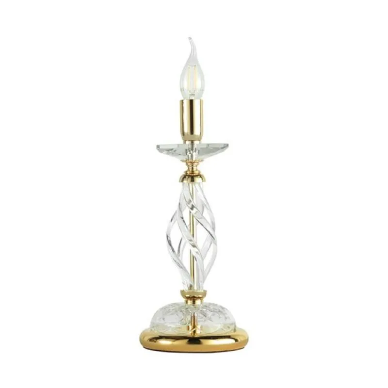 Ondaluce - Lampada da tavolo a candela 1306 in vetro soffiato Oro 14x33 cm