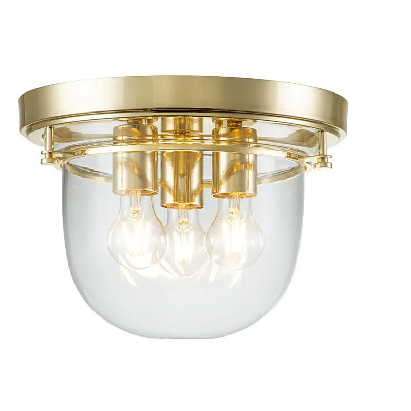 Elstead Quoizel Whistling Lampada da soffitto semi-incasso Bowl Ottone lucido, IP44