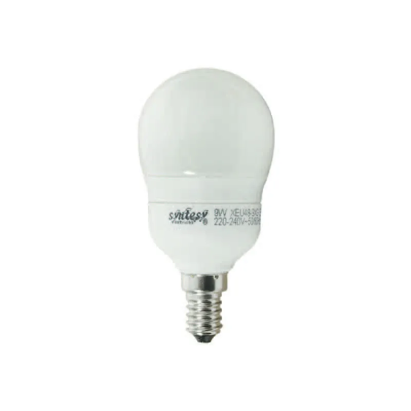 Syntesy - Lampada elettronica a sfera opale e14 - 9w - e14 - 2700°k calda