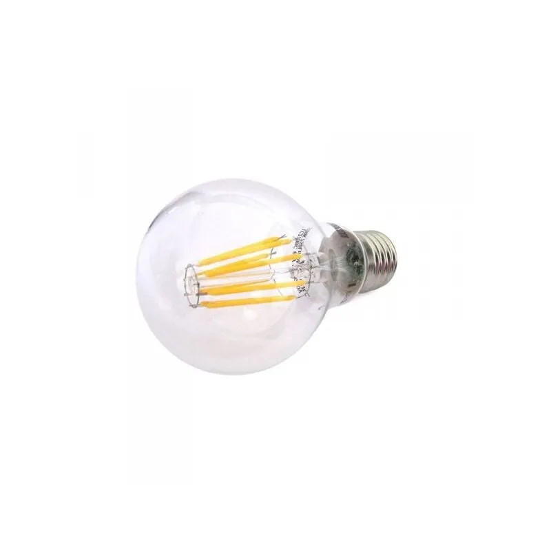 Ledlux - Lampada Filo Led Con Filamento E27 A60 8W 360 Gradi Bianco Caldo 2700K Bulbo Sfera Palla Goccia Come Lampade Tradizionali SKU-4407