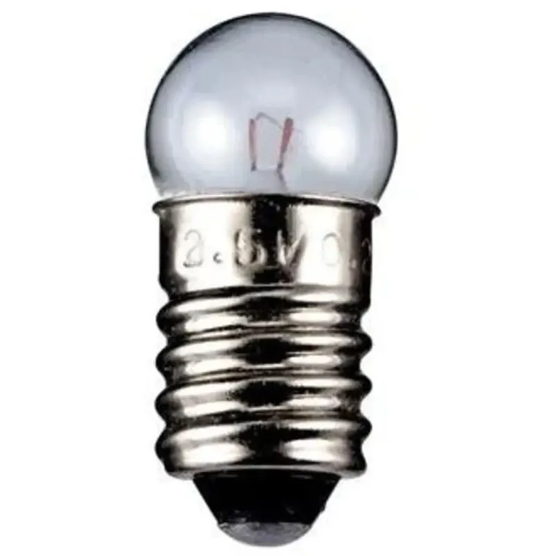  - lampadina globulare sferetta chiara modellismo presepe E10 3,7 volt 1,10 watt