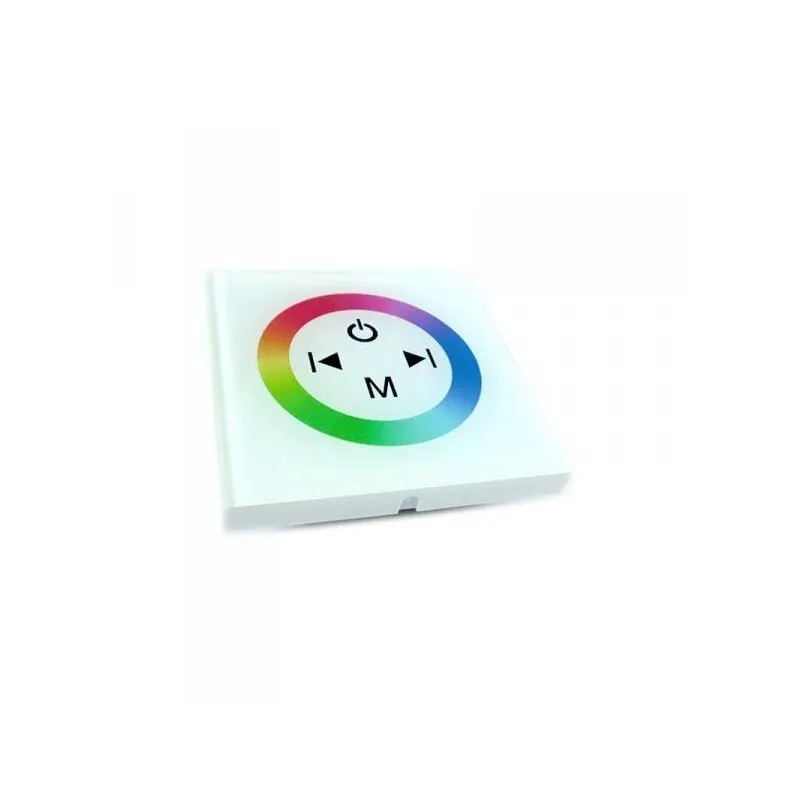 Centralina rgb Led Kit Controller Touch Panel Full Color Da Incasso Quadrata 12V 144W Sfondo Bianco TM08