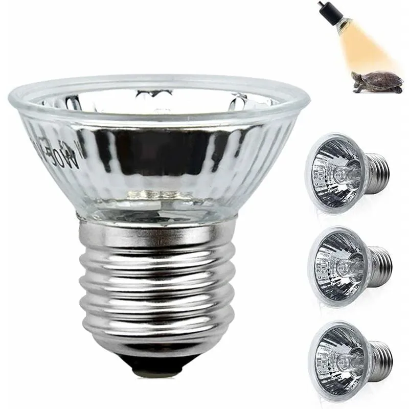 Odipie - Lampada Riscaldante Tartaruga 50W E27 Lampadina Uva Uvb Lampadina Alogena Dimmerabile per Rettili a Spettro Completo per Lucertole,