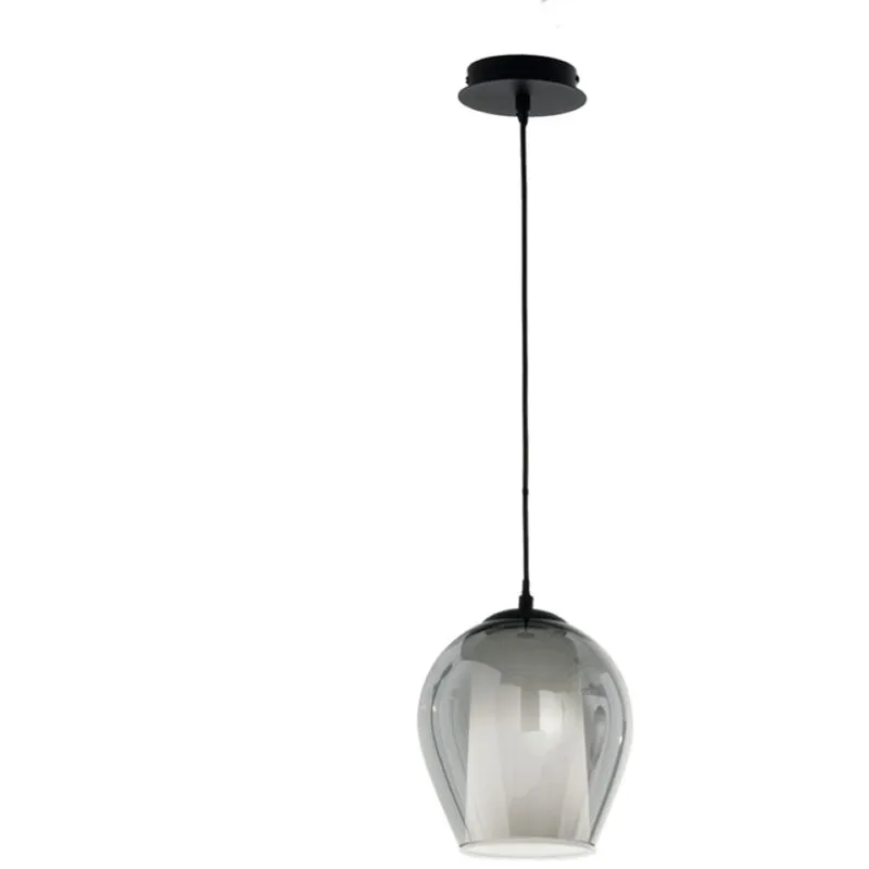 Ondaluce - Lampada sospensione D20 cm - vetro soffiato Fume' bonnie MOD1