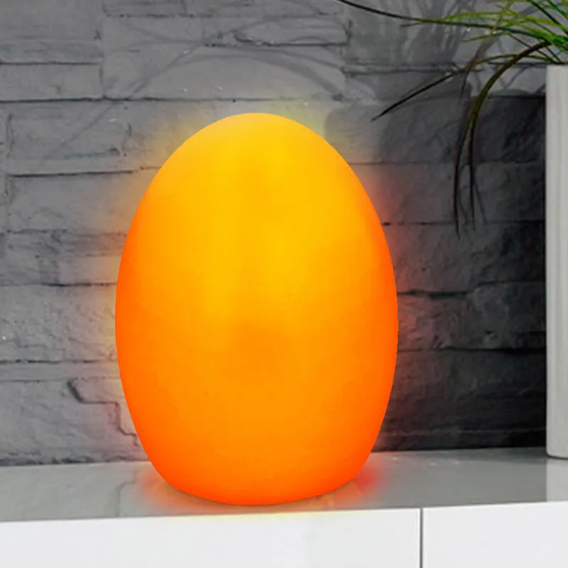 Lampada Tavolo Effetto Fiamma led  Egg Flaming Lume Luce Notte Comodino