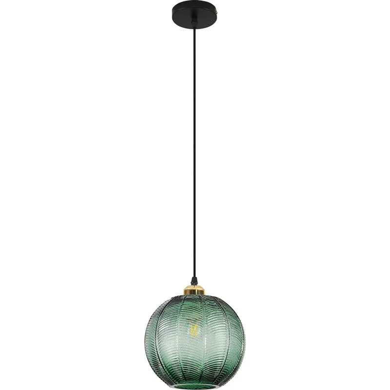 Lampada da soffitto dal design vintage - Lampada a sospensione a sfera verde - Viola