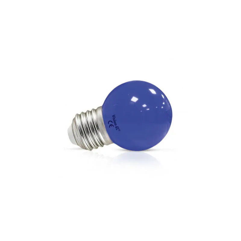 Lampadina LED E27 1W 270° Ø45mmx70mm - Blu