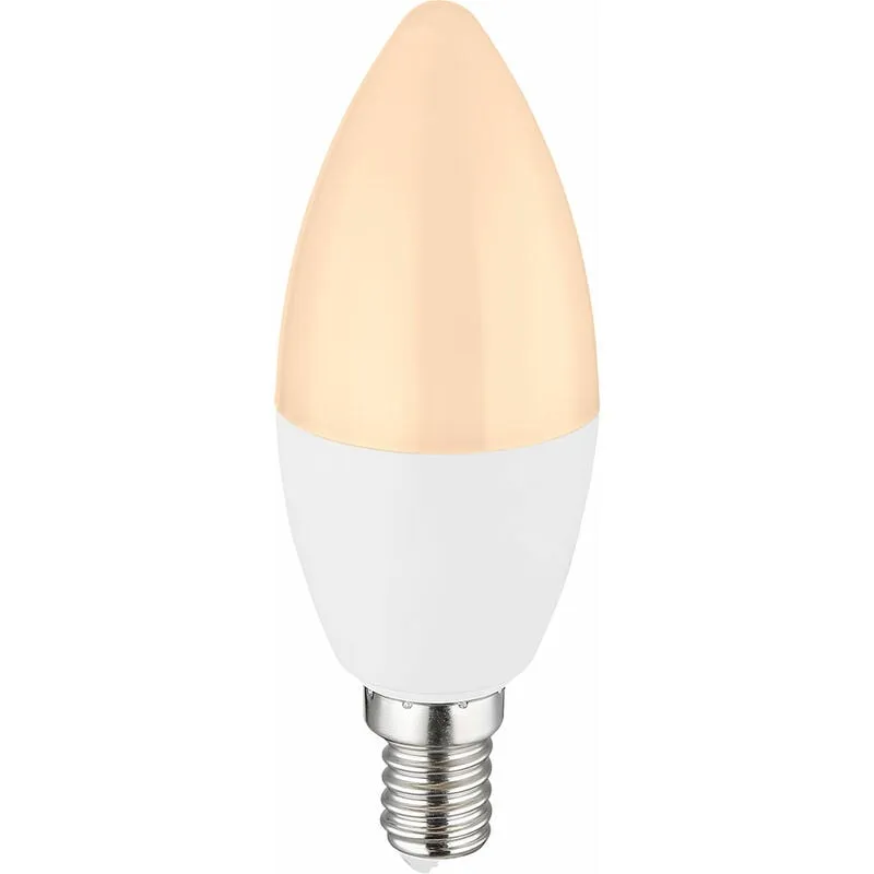 Sorgente luminosa Lampadina led bianca dimmerabile in alluminio a forma di candela moderna, 1x led attacco E14 7 watt 620 lumen 3000 Kelvin bianco