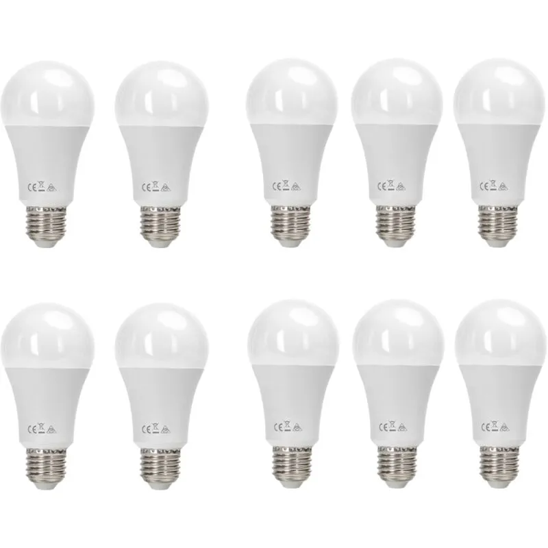 Aigostar - 10 lampadine led bulbo E27 da 12W lampade luce calda