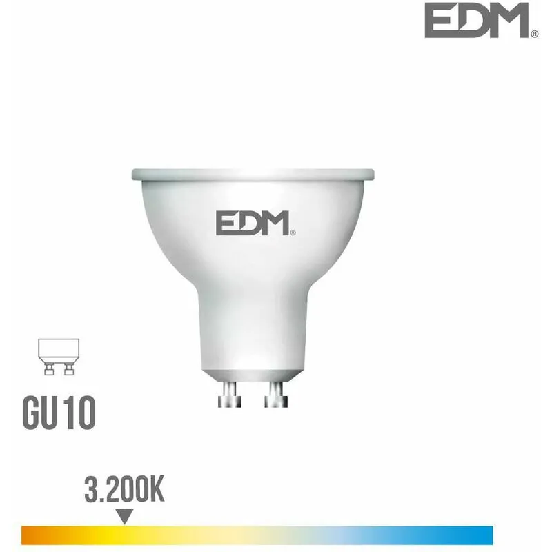  - Faretto led GU10 7W Dicroico equivalente a 50W - Bianco Caldo 3200K