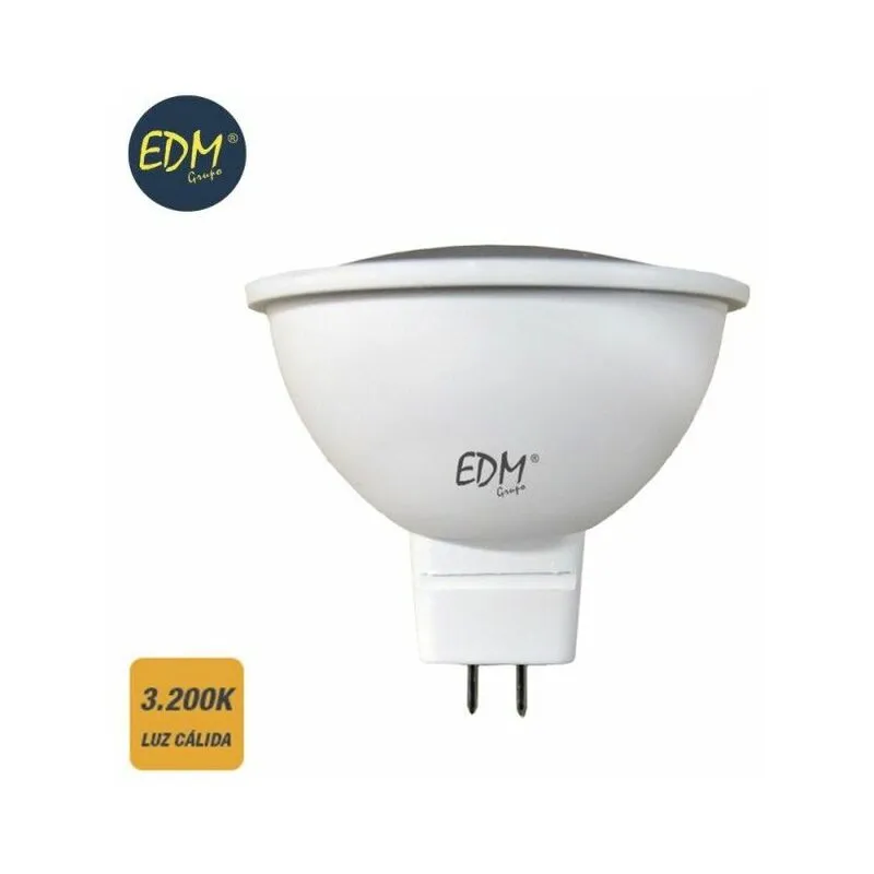  - Lampadina dicroica led mr16 gu5.3 5w 12v 450lm 3200k luce calda ø5x5cm