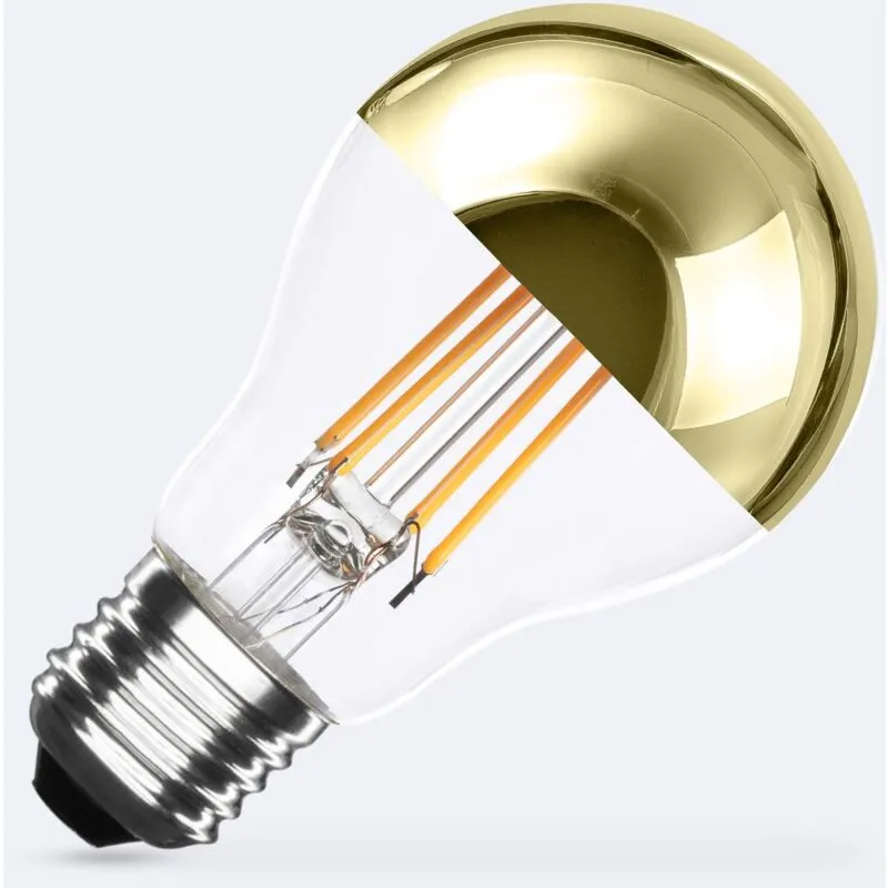 Lampadina Filamento led E27 8W 800 lm A60 Gold Reflect Bianco Caldo No Flicker 2200K