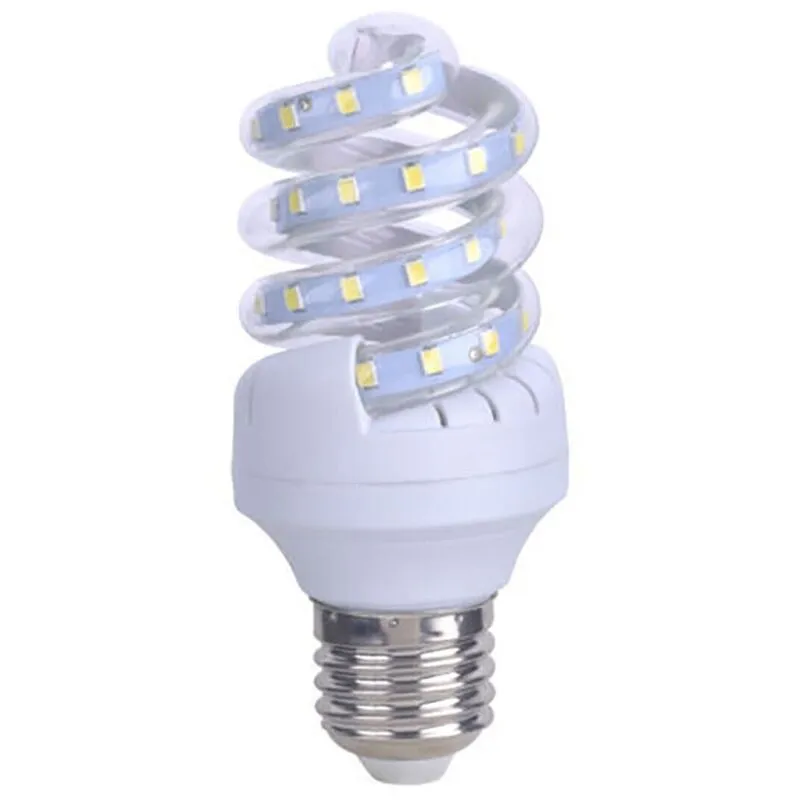 Lampadina lampada a led smd 2835 7W watt E27 spirale basso consumo luce fredda