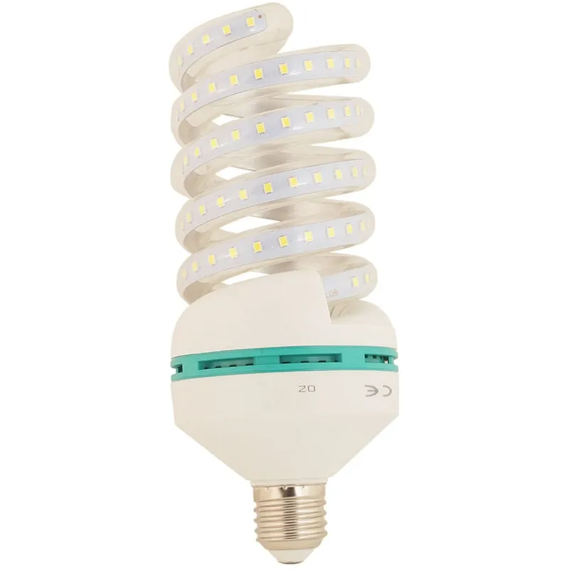 Lampadina led 18W smd luce fredda 6500k attacco E27 iris spirale illuminazione