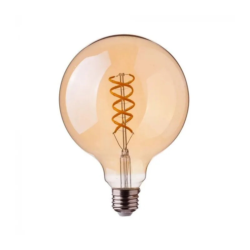 V-tac - VT-2075 Lampadina led globo E27 4.8W G95 filamento intrecciato effetto vintage vetro Ambrato luce 1800K - 217217