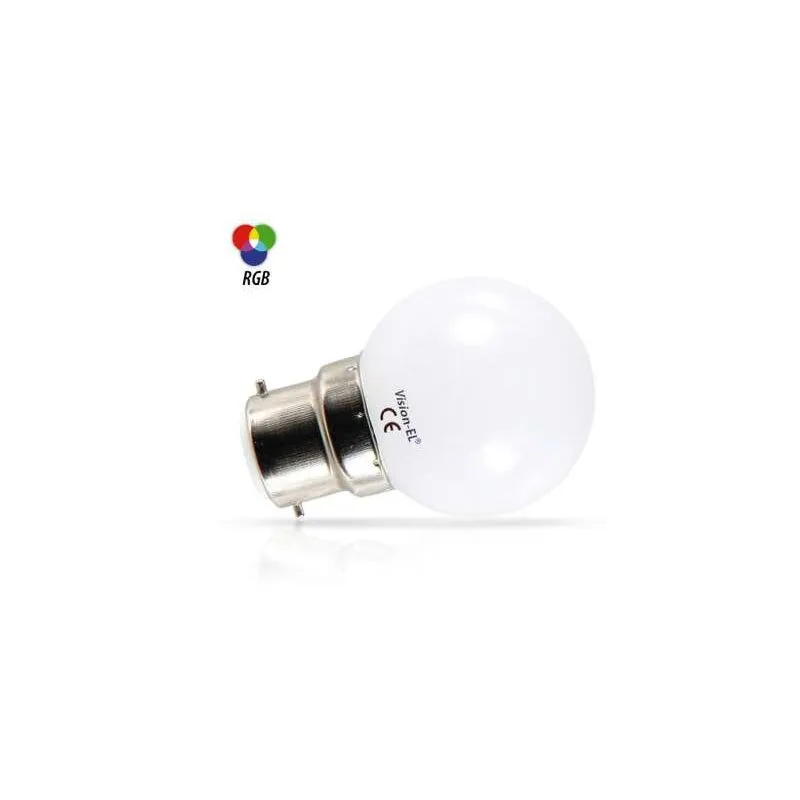 Vision-el - Lampadina led B22 1W Ø45mmx66mm - rgb