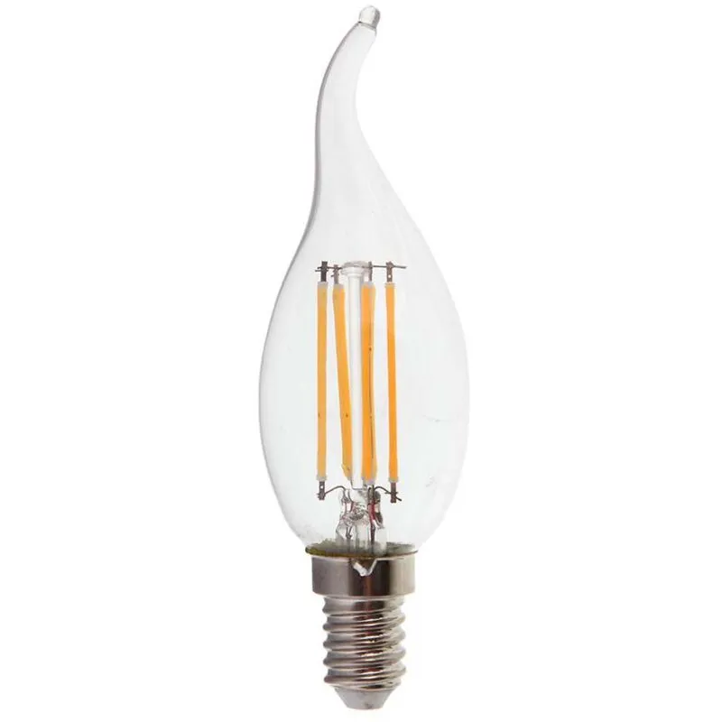 V-tac - VT-1997 Lampadina led 4W attacco E14 forma Candela a Fiamma Filamento 6500K - 214430