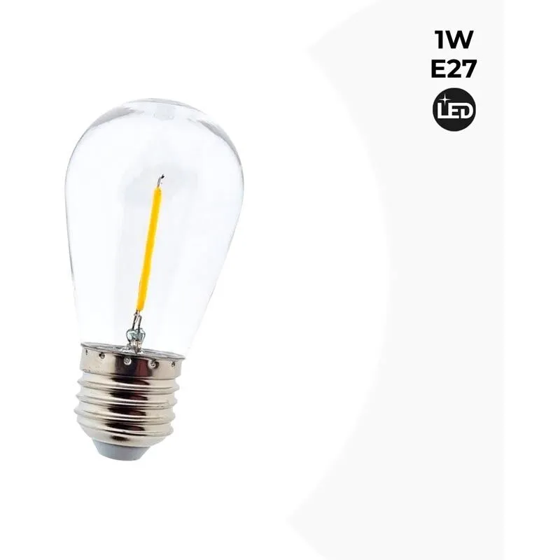 Barcelona Led - Lampadina led E27 S14 trasparente 1W